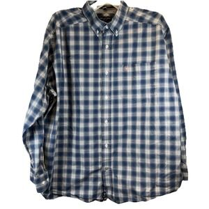 Ariat Pro Series XL Plaid Shirt Long Sleeve Classic Fit Western Rodeo Blue Plaid